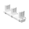 Sliding Closet Door Floor Guide with Riser Plate, Adjustable Bypass Door Guide, Upgraded 3-Roller Design – White, 1 Pack