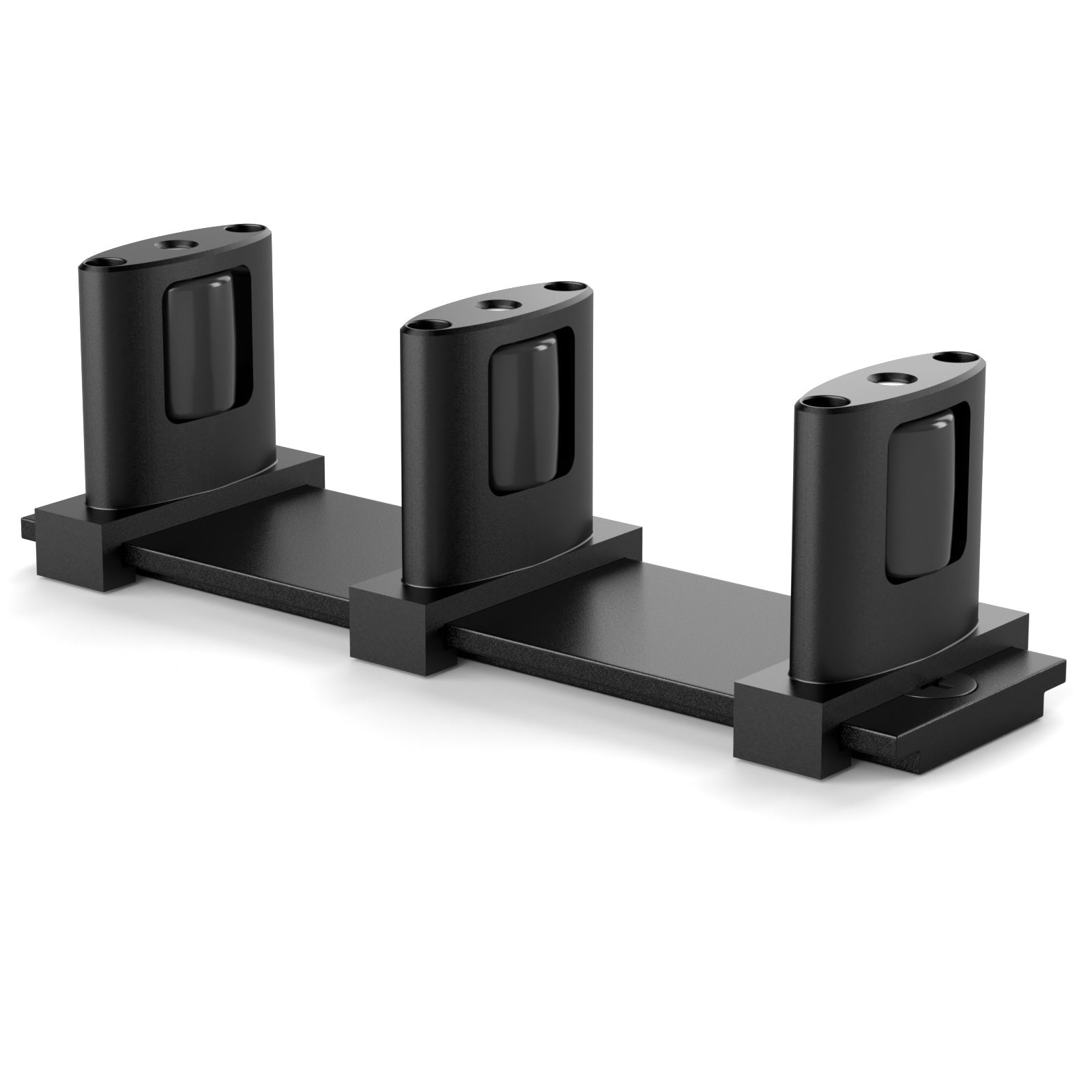 WINOVERCO Sliding Closet Door Floor Guide,Adjustable Bypass Door Guide for Floor,Update 3-Roller Design,Black