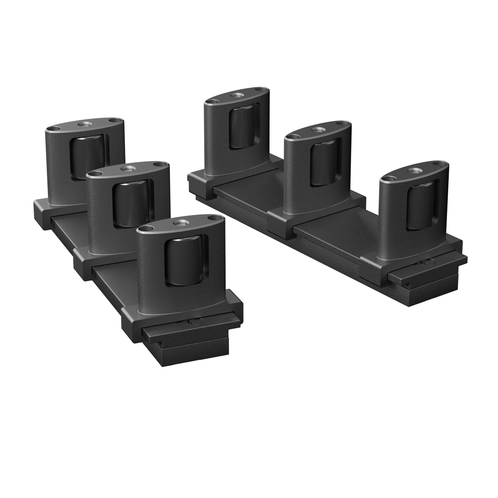 Sliding Closet Door Floor Guide with Riser Plate, Adjustable Bypass Door Guide, Upgraded 3-Roller Design – Black, 1 Pack