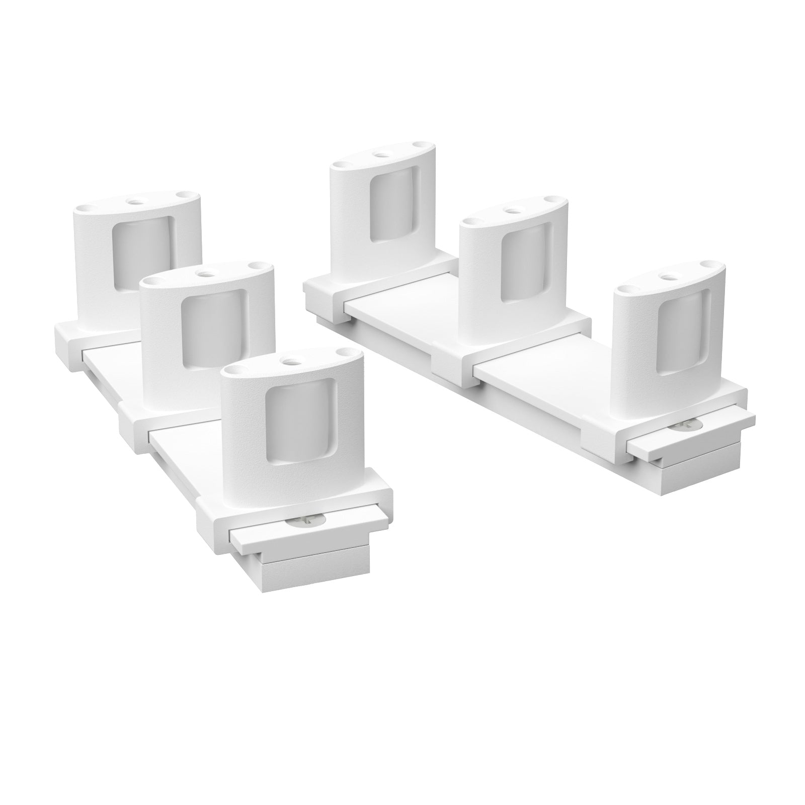 Sliding Closet Door Floor Guide with Riser Plate, Adjustable Bypass Door Guide, Upgraded 3-Roller Design – White, 1 Pack