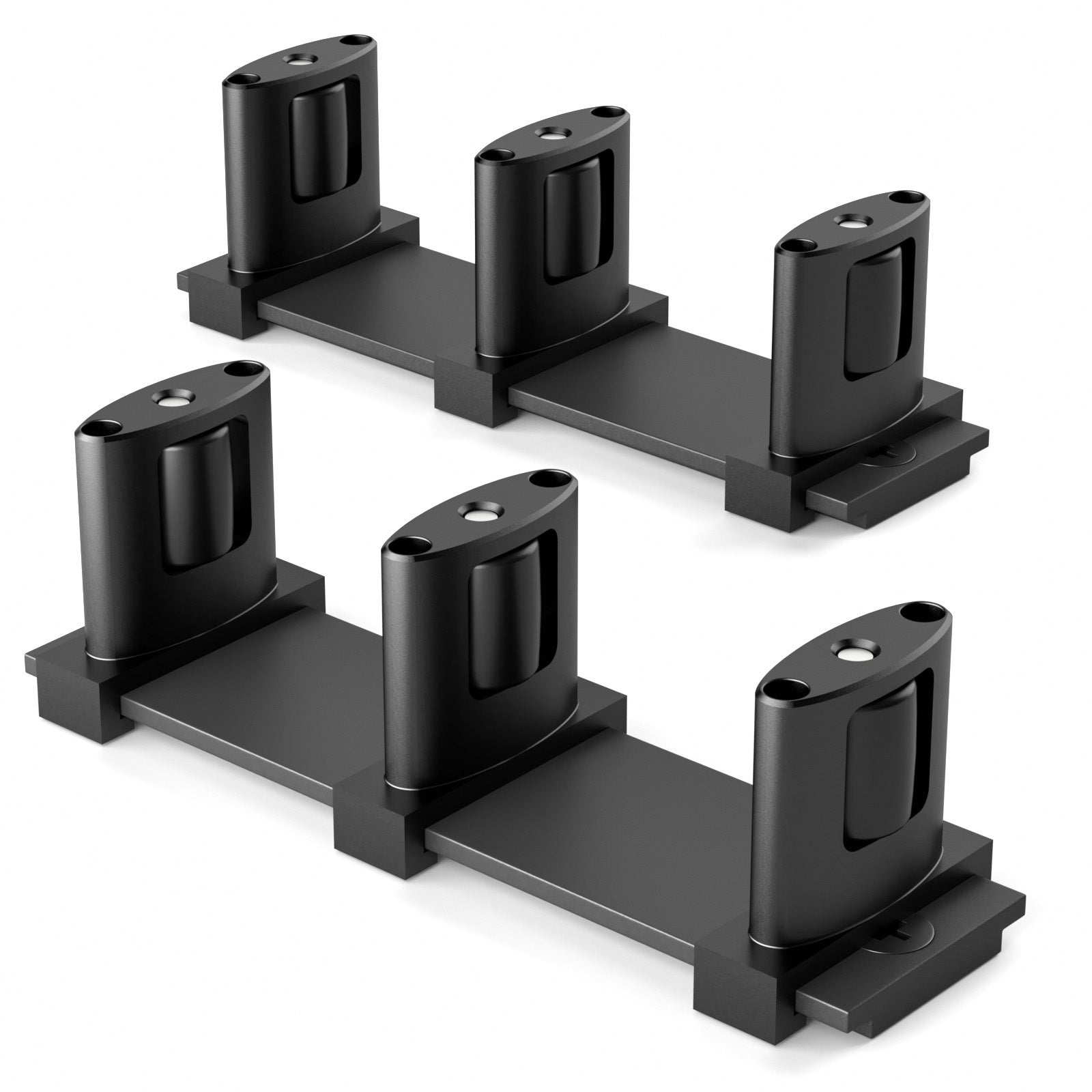 WINOVERCO Sliding Closet Door Floor Guide,Adjustable Bypass Door Guide for Floor,Update 3-Roller Design,Black