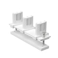 Sliding Closet Door Floor Guide with Riser Plate, Adjustable Bypass Door Guide, Upgraded 3-Roller Design – White, 1 Pack