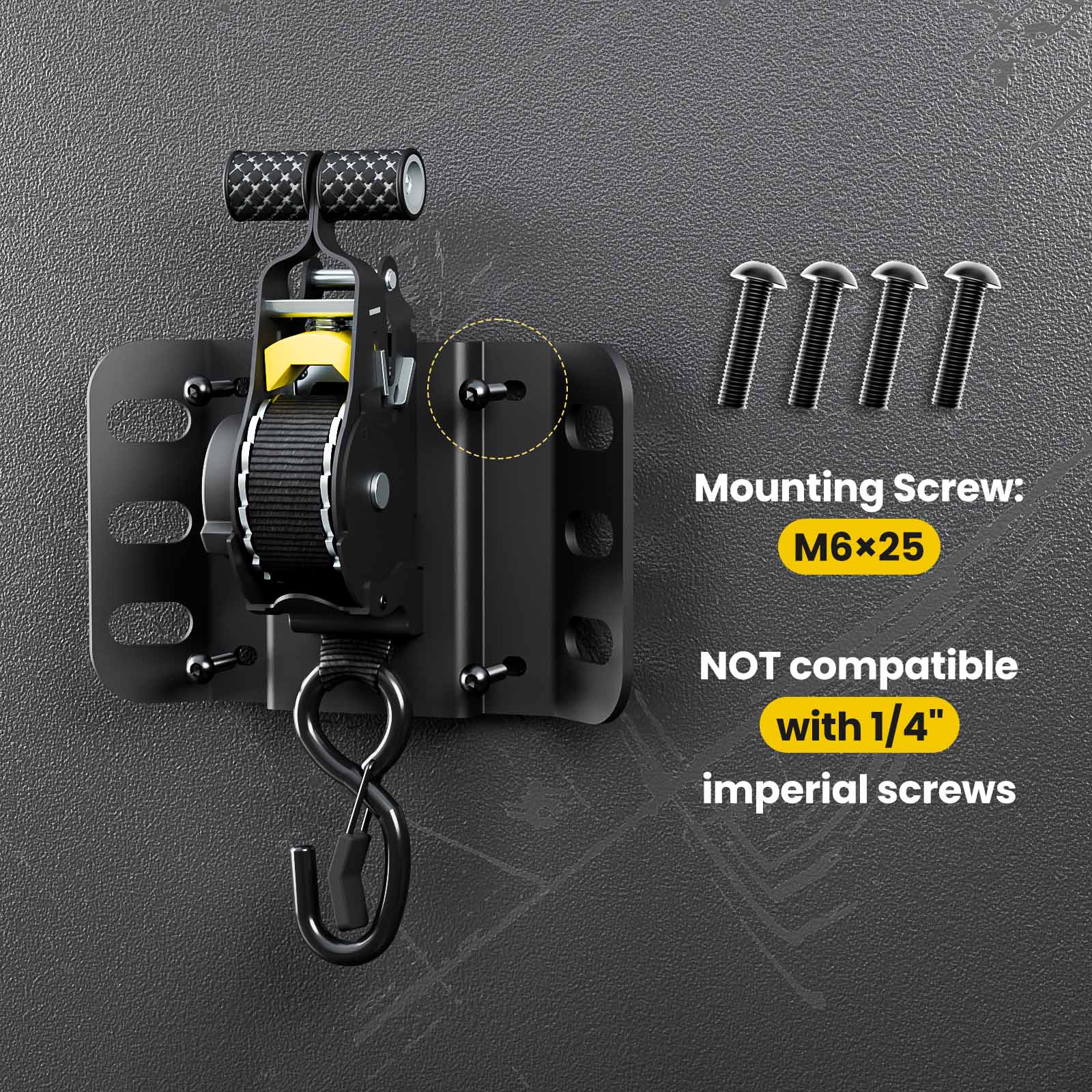 WINOVERCO Retractable Ratchet Straps, 2PCS Heavy Duty Tie Down Straps Compatible with 2015-2025 Ford F150 Truck Bed Accessories
