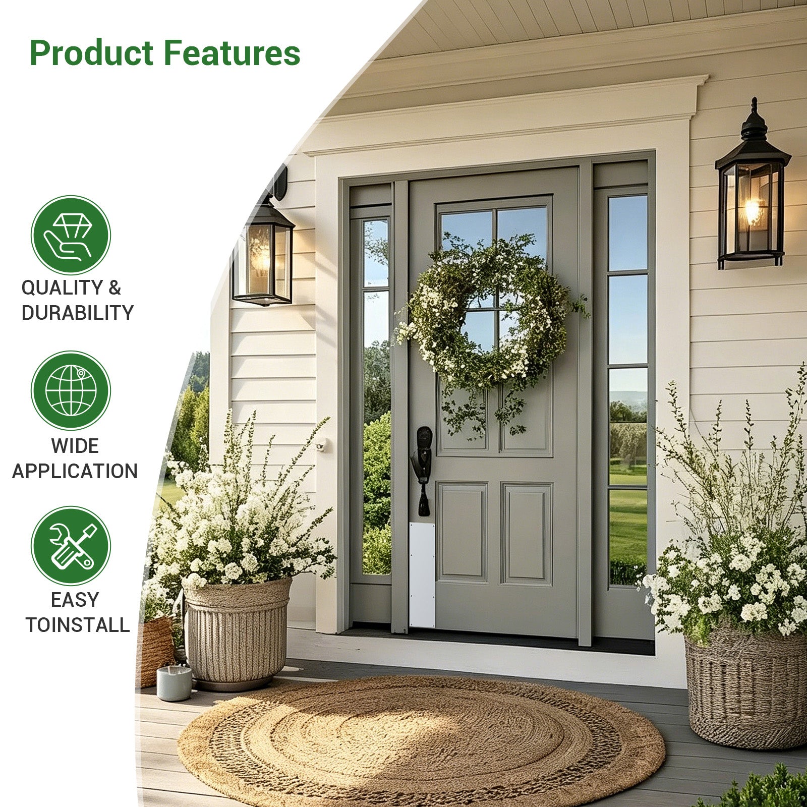 Door Push Plate, 2 Pack Metal Kickplate for Bottom of Door,4x16 inch Anti Scratch Door Protector Rounded Corners for Interior Exterior Doors Galvanized Iron Sheet Silver