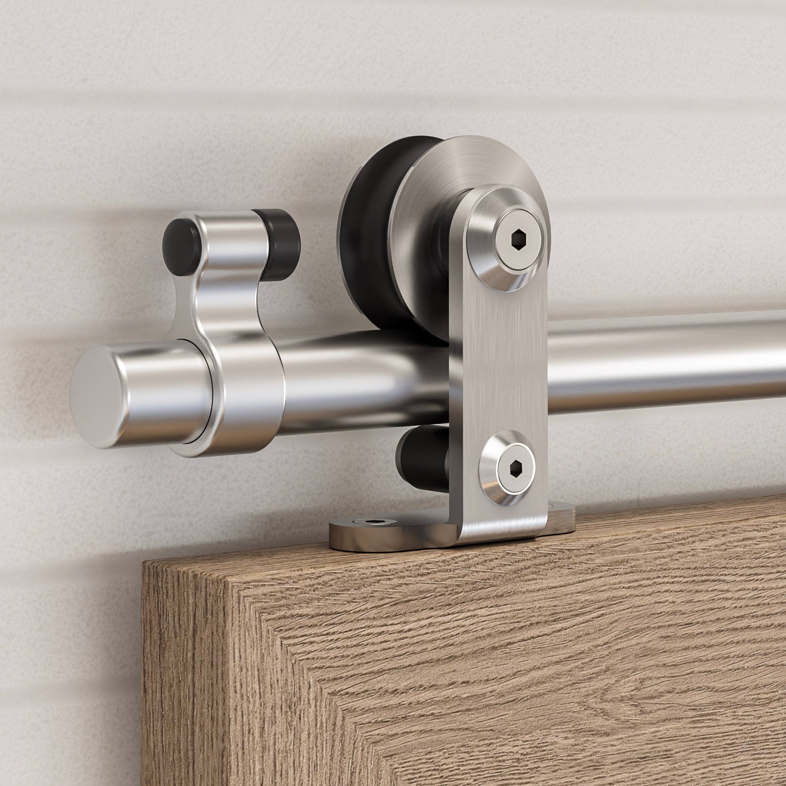 WINOVERCO Stainless Steel Barn Door Hardware Kit