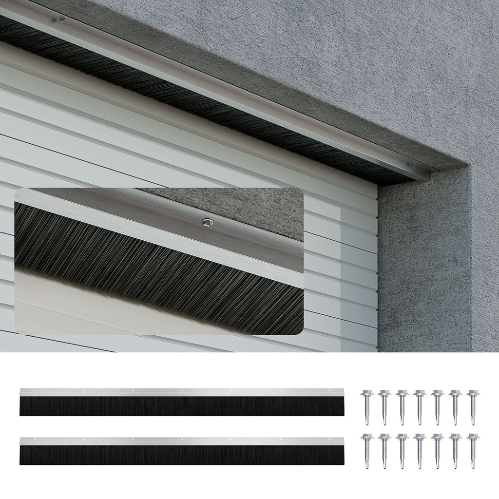 WINOVERCO 3" Roll Up Garage Door Brush Seal for Top