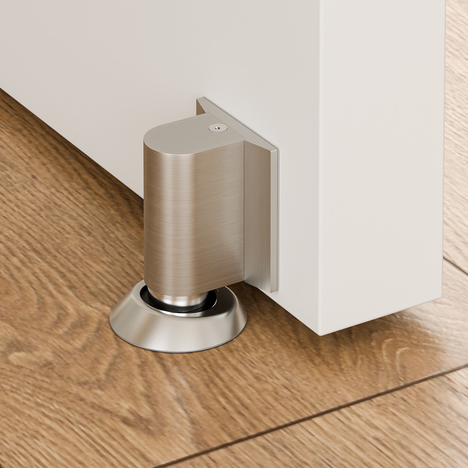 WINOVERCO Magnetic Door Stoppers Stainless Steel Door Stops for Wall and Floor Mounting Silver