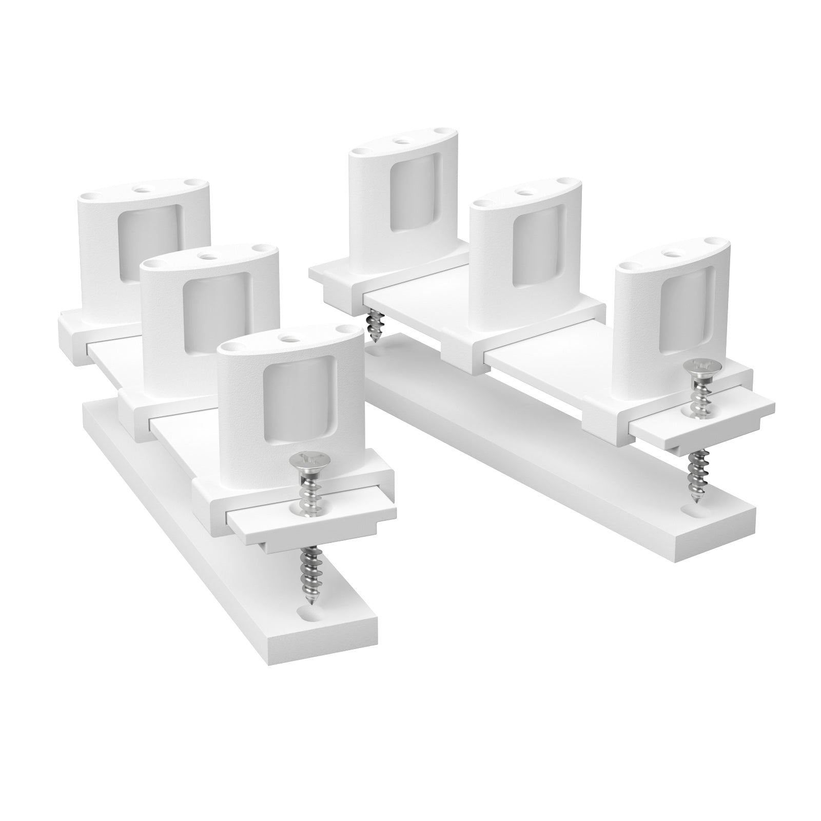 Sliding Closet Door Floor Guide with Riser Plate, Adjustable Bypass Door Guide, Upgraded 3-Roller Design – White, 1 Pack