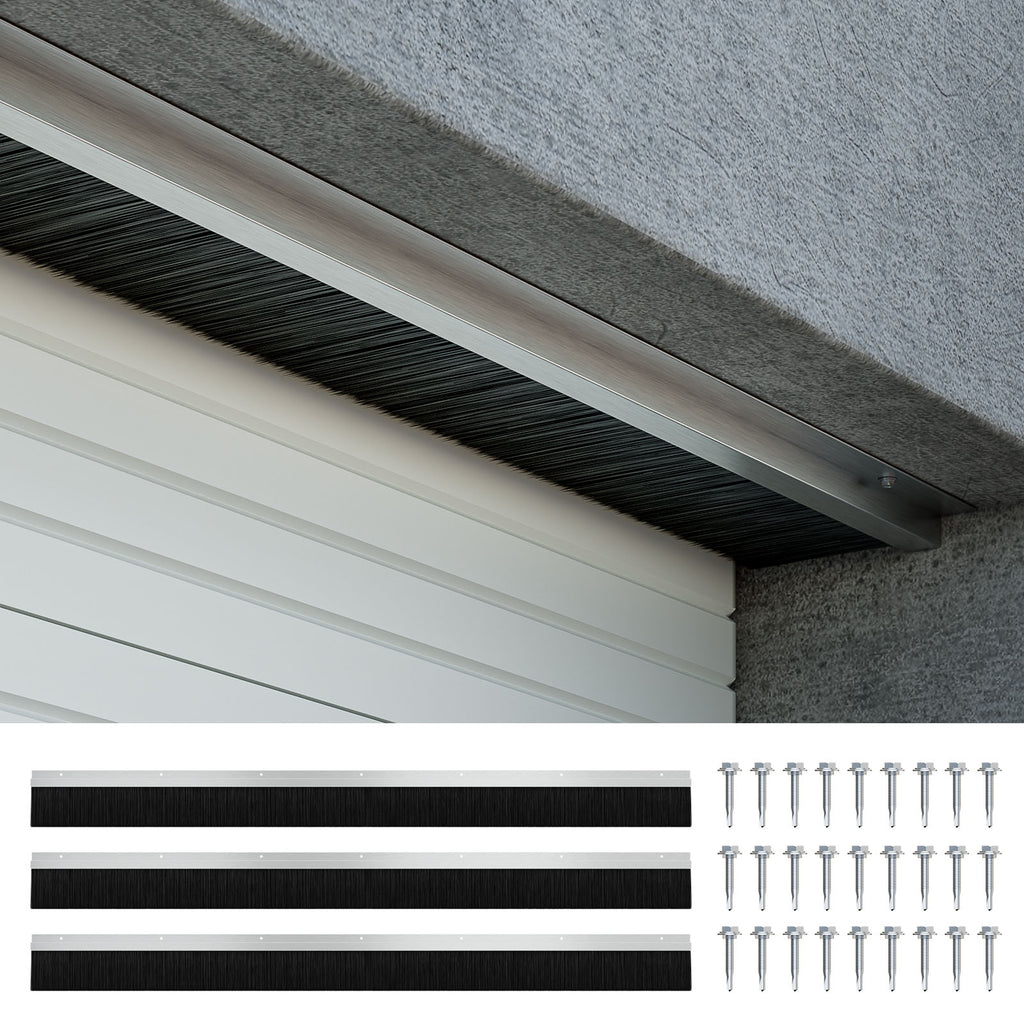 WINOVERCO 3" Roll Up Garage Door Brush Seal for Top