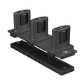 Sliding Closet Door Floor Guide with Riser Plate, Adjustable Bypass Door Guide, Upgraded 3-Roller Design – Black, 1 Pack