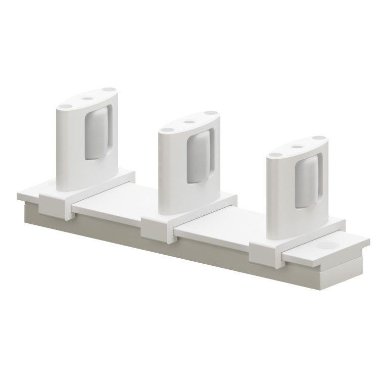Sliding Closet Door Floor Guide with Riser Plate, Adjustable Bypass Door Guide, Upgraded 3-Roller Design