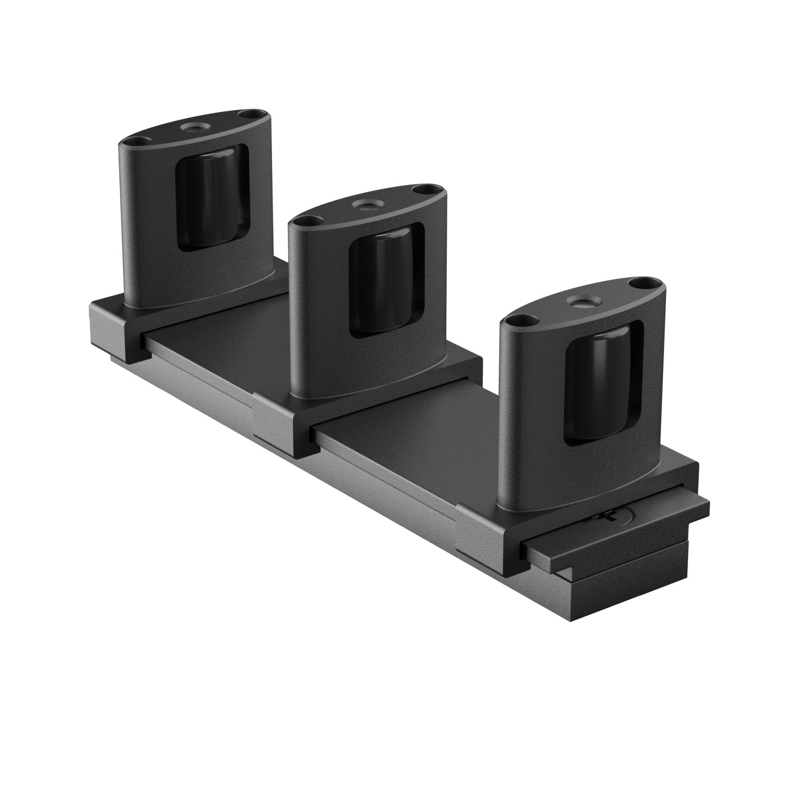 Sliding Closet Door Floor Guide with Riser Plate, Adjustable Bypass Door Guide, Upgraded 3-Roller Design – Black, 1 Pack