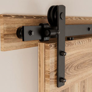 WINOVERCO Sliding Barn Door Hardware Kit with Adjustable U Shape Barn Door Floor Guide, Wall Mount Rail, Splicing Track Kit (Door not Included)