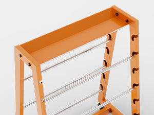Wire Spool Rack with Tool Box, Heavy Duty 8-Rod Adjustable Cable Dispenser with Locking Wheels, 400LB Capacity Wire Holder Organizer for Electrical, Industrial and Retail Use