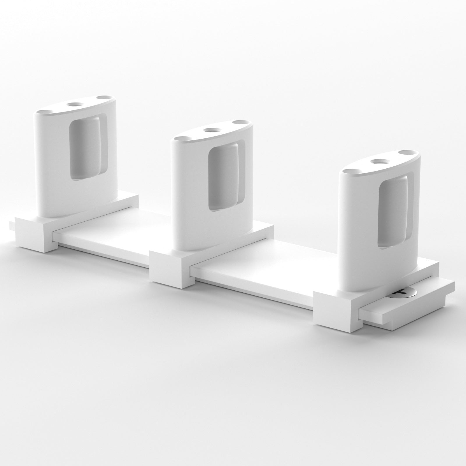 WINOVERCO Sliding Closet Door Floor Guide,Adjustable Bypass Door Guide for Floor,Update 3-Roller Design,White