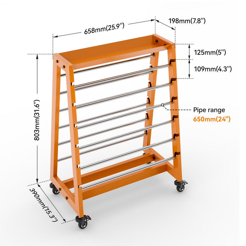 Wire Spool Rack with Tool Box, Heavy Duty 8-Rod Adjustable Cable Dispenser with Locking Wheels, 400LB Capacity Wire Holder Organizer for Electrical, Industrial and Retail Use
